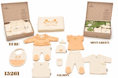 BABYDOLA-15261 HOLA ZIBIN SET 10'LU EKRU