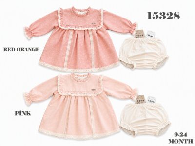 BABYDOLA-15328 *20 ELBİSE LORA KÜLOTLU RED ORANGE 5'Lİ