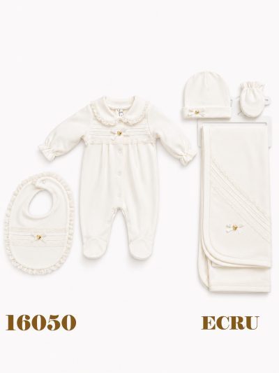 BABYDOLA-16050 ZIBIN SET 5Lİ ECRU