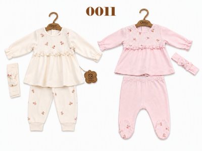 OBABY-0011 BRODELİ JAKARLI 3 LÜ SET