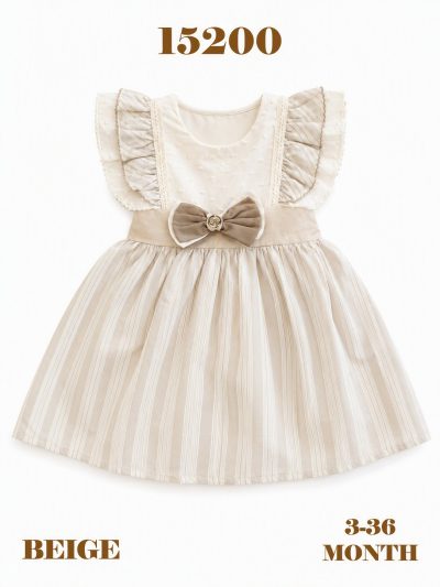 BABYDOLA-15200 ELBİSE BEİGE 5'Lİ 03-36 AY