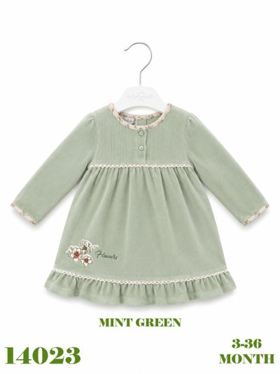 BABYDOLA-14023 ELBİSE MİNT GREEN 5'Lİ *KAMPANYALI*