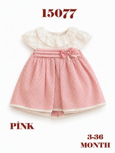 BABYDOLA-15077 ELBİSE PİNK 5'Lİ 3-36 AY