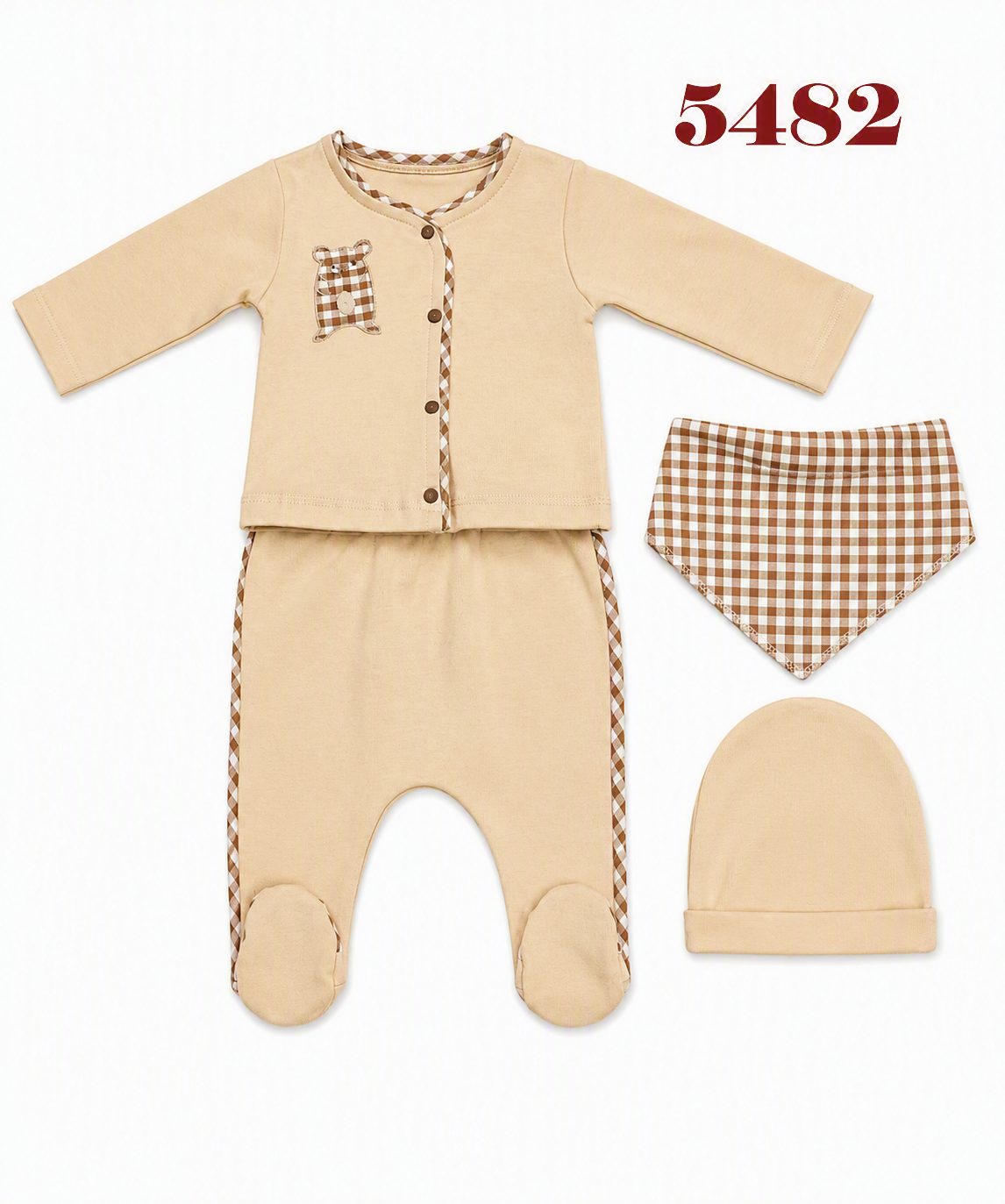 BEGİ-5482 PETİKARELİ 5'Lİ SET