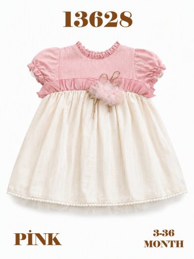 BABYDOLA-13628 PİNK ELBİSE 5 Lİ ***KAMPANYA***