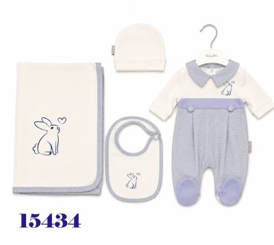 BABYDOLA-15434 ECRU BLUE SET OF 4