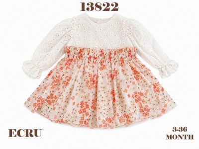 BABYDOLA-13822 *40 ELBİSE ECRU 5 Lİ ***KAMPANYA***