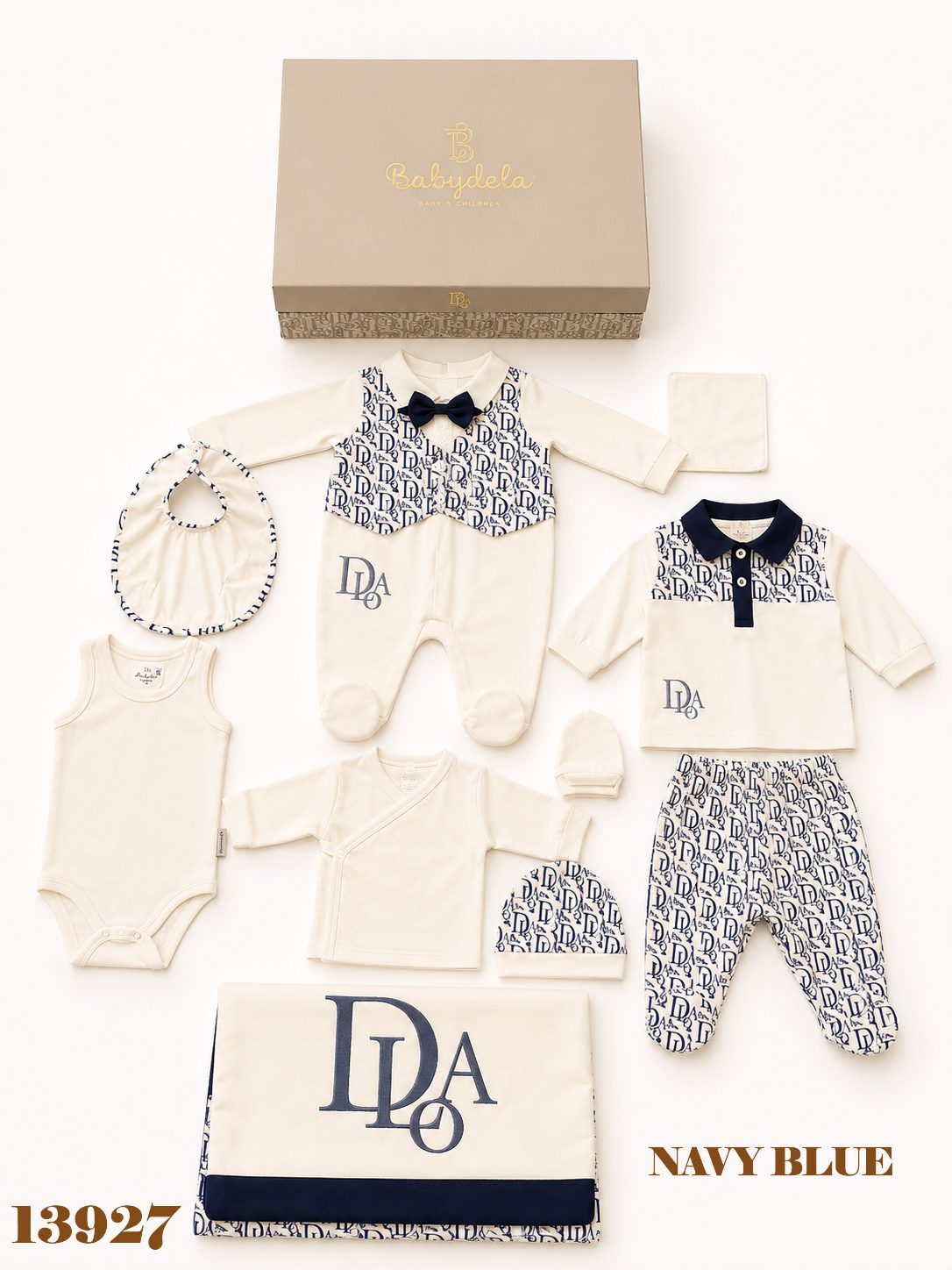 BABYDOLA-13927 SET 10'LU NAVY BLUE ***KAMPANYA***