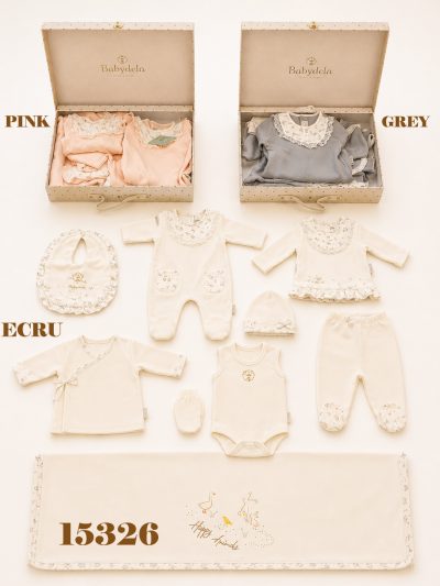 BABYDOLA-15326 ZIBIN SET 10'LU DARK GREY