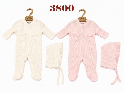 OBABY-3800 FİYONKLU JAKARLI TULUM 0/6 3'LÜ
