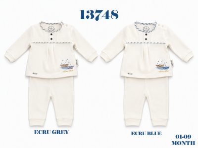 BABYDOLA-13748 2 Lİ SET ECRU BLUE 5 Lİ