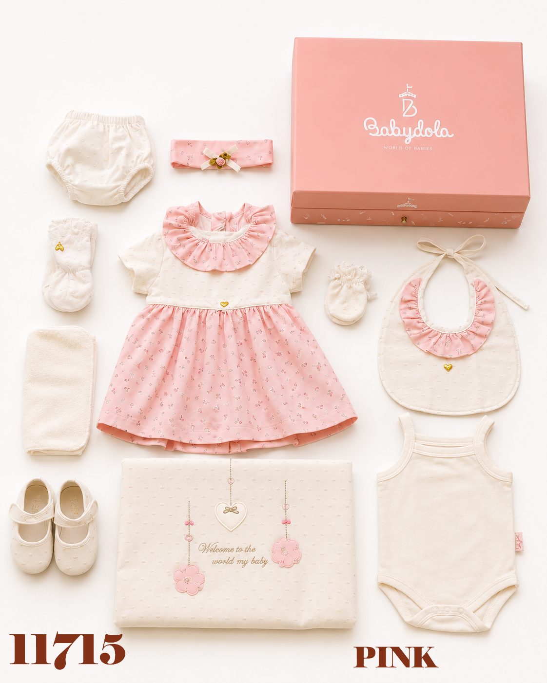BABYDOLL-11715 10'LU ZIBIN SET-PİNK*KANPANYALI*