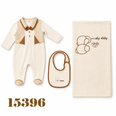 BABYDOLA-15396 SET 4'LÜ ERKEK ECRU