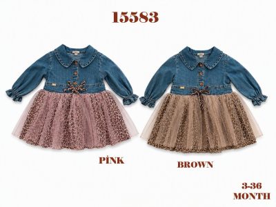 BABYDOLA-15583 *20 ELBİSE PİNK 5'Lİ