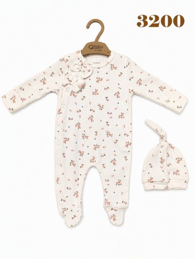 OBABY-3200 RAPORLU ÇİÇEK TULUM 0/6 3'LÜ