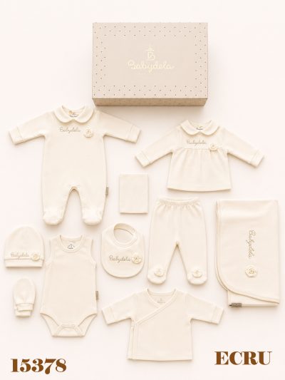 BABYDOLA-15378 ZIBIN SET 10'LU ECRU ***KAMPANYA***