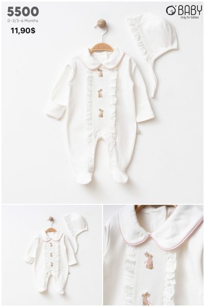 OBABY-5500 NAKIŞLI DANTELLİ KIZ TULUM 3LÜ